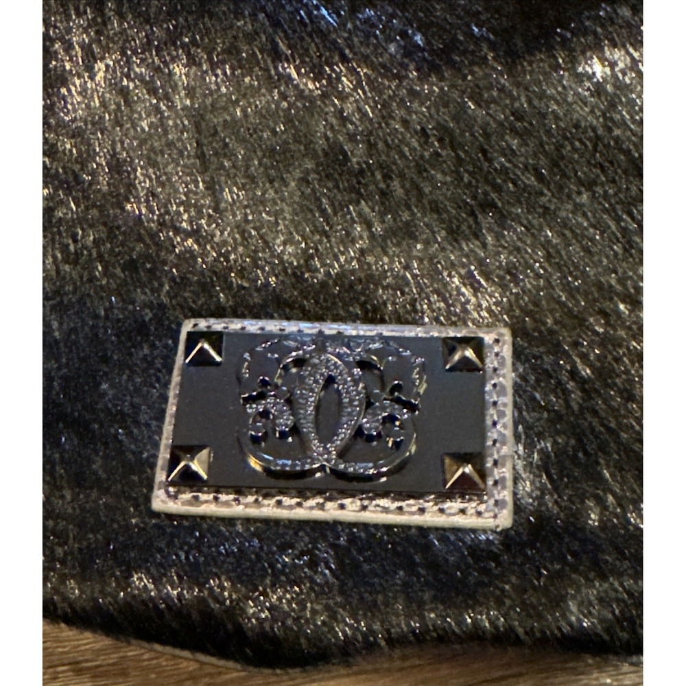 Sharif Hobo Purse Fur Snakeskin Print Chain Strap Mob Wife Silver 13 X 7 - Picture 4 of 16